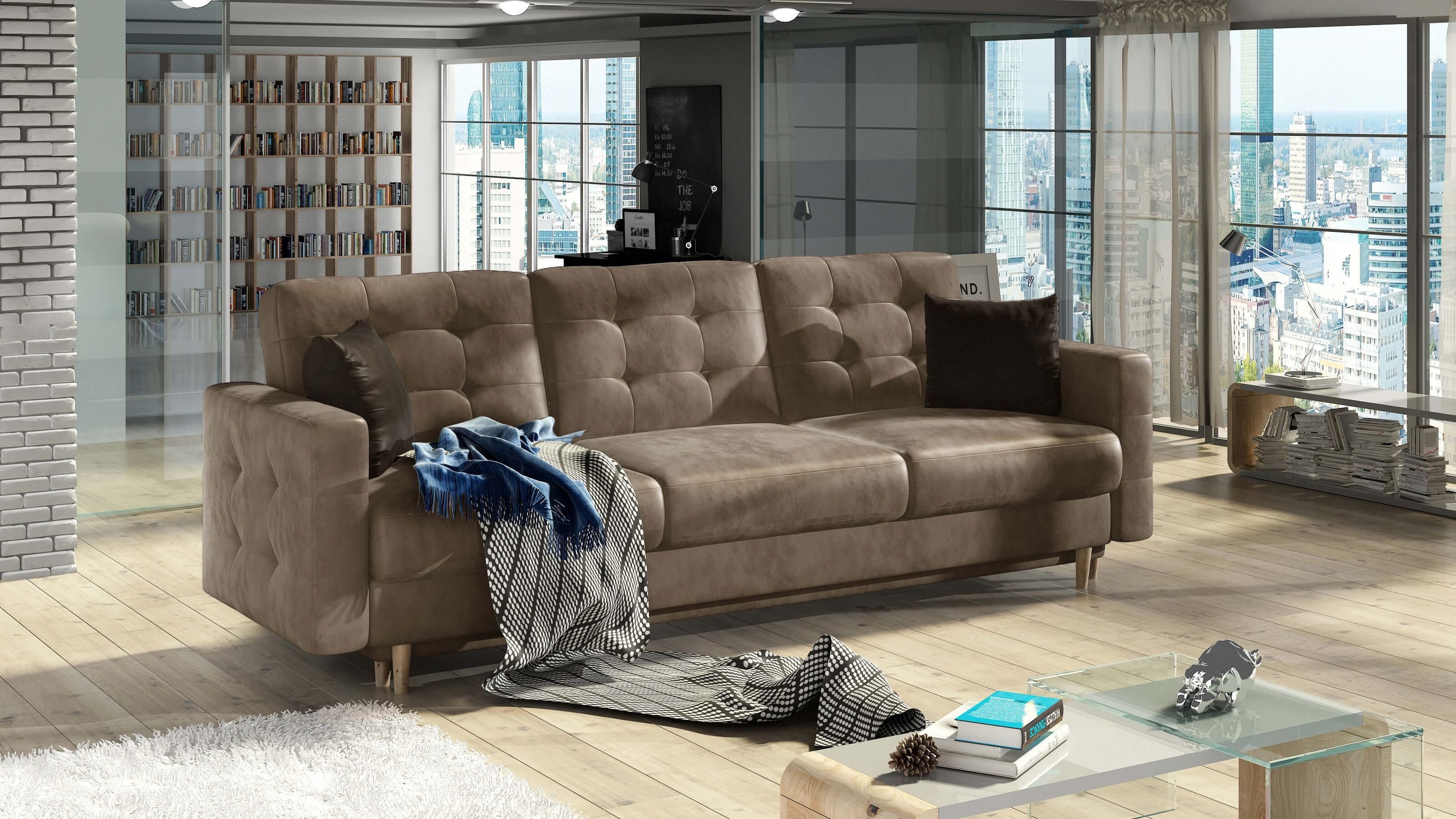 94ff7b25-921e-4a0a-bbe9-908f27809705.jpg 3-Sitzer Sofa Thor, Velours, Bettfunktion, Camel