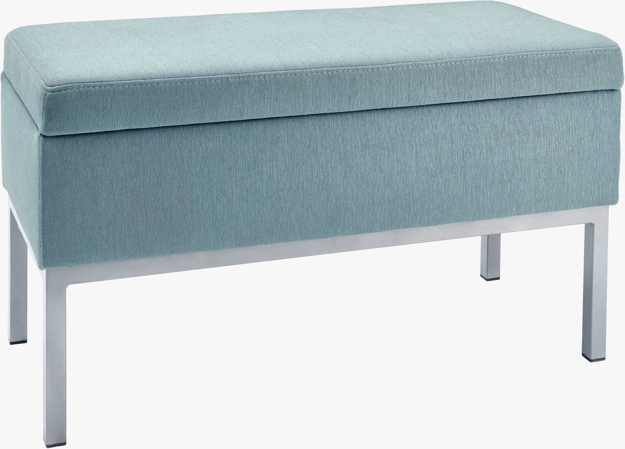 Bild 1 Bank türkis Polyester mit Staufach