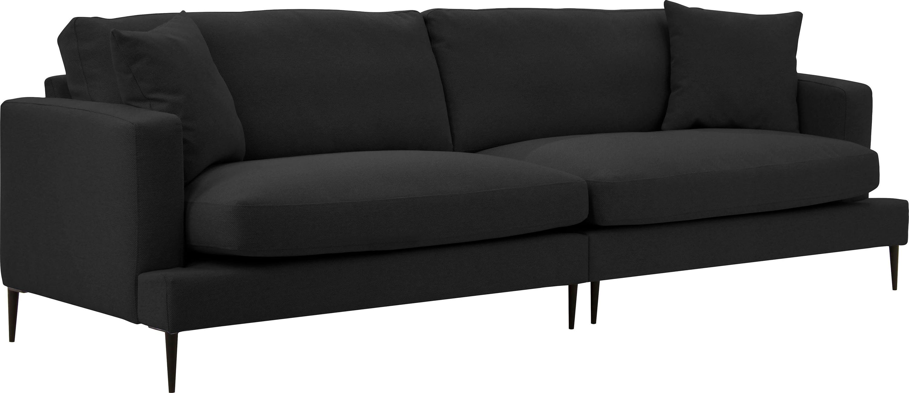 3-Sitzer Sofa schwarz Struktur