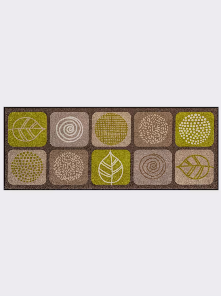 Fußmatte taupe-grün 60x180 cm Polyamid Fußmatte taupe-grün 60x180 cm Polyamid