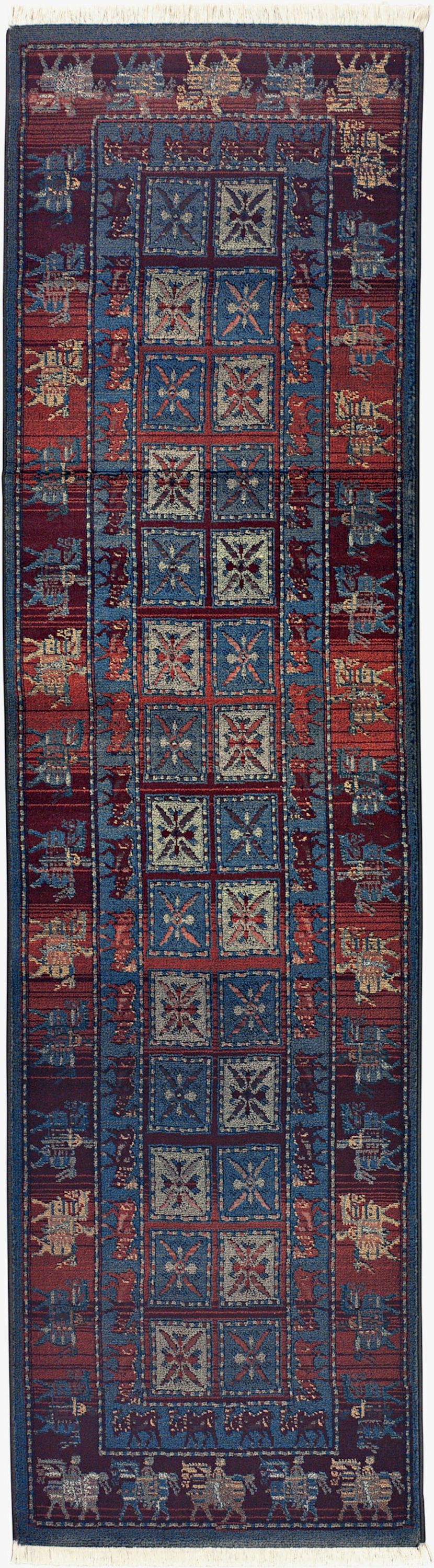 Webteppich 60x90 cm blau