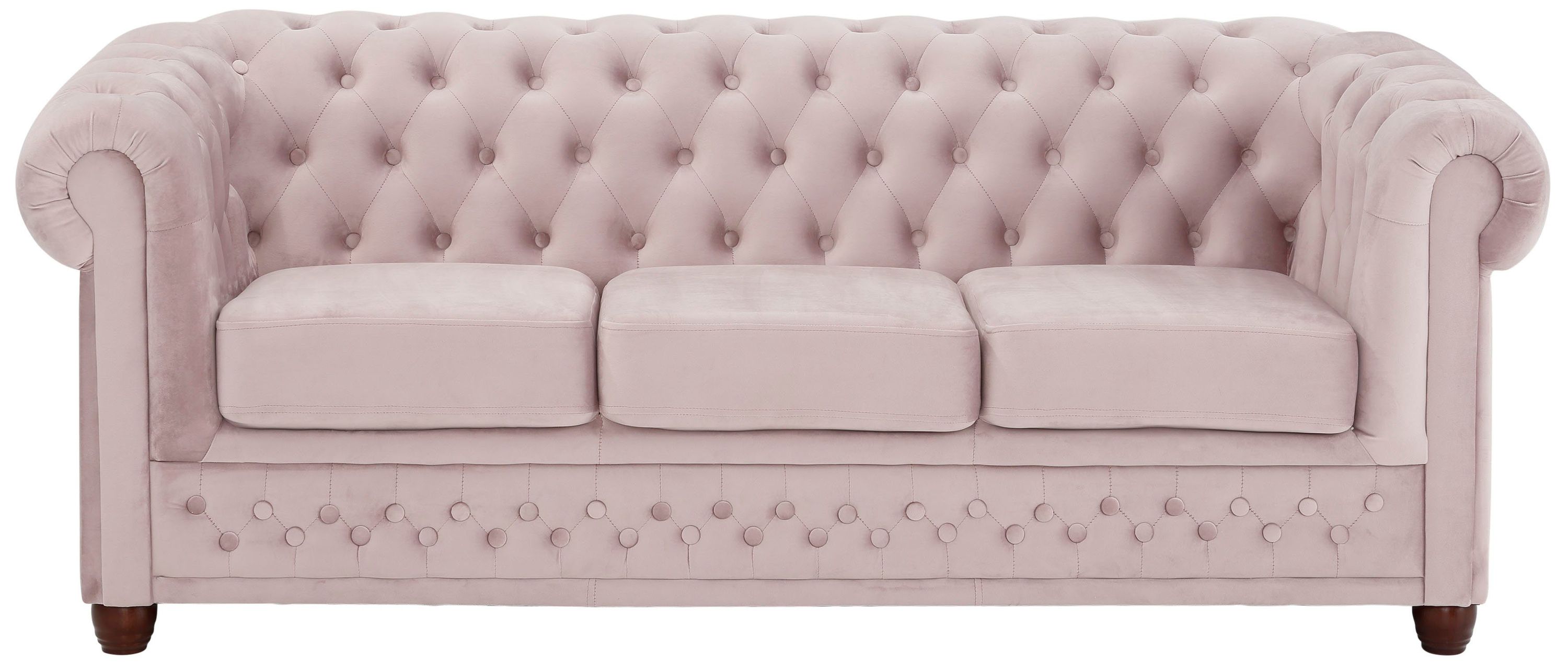 Chesterfield-Sofa New Castle Rosa