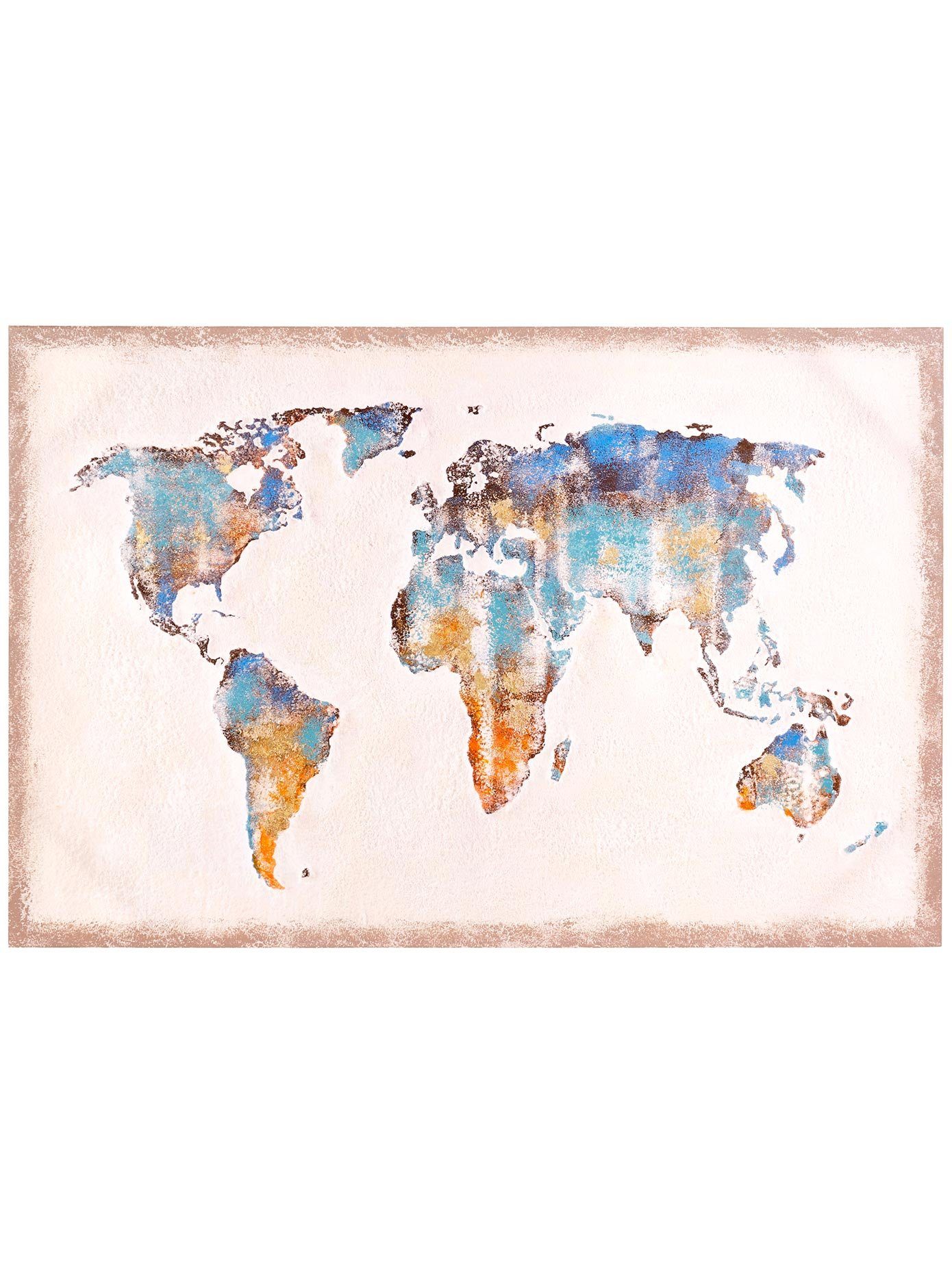 Bild Weltkarte mehrfarbig 