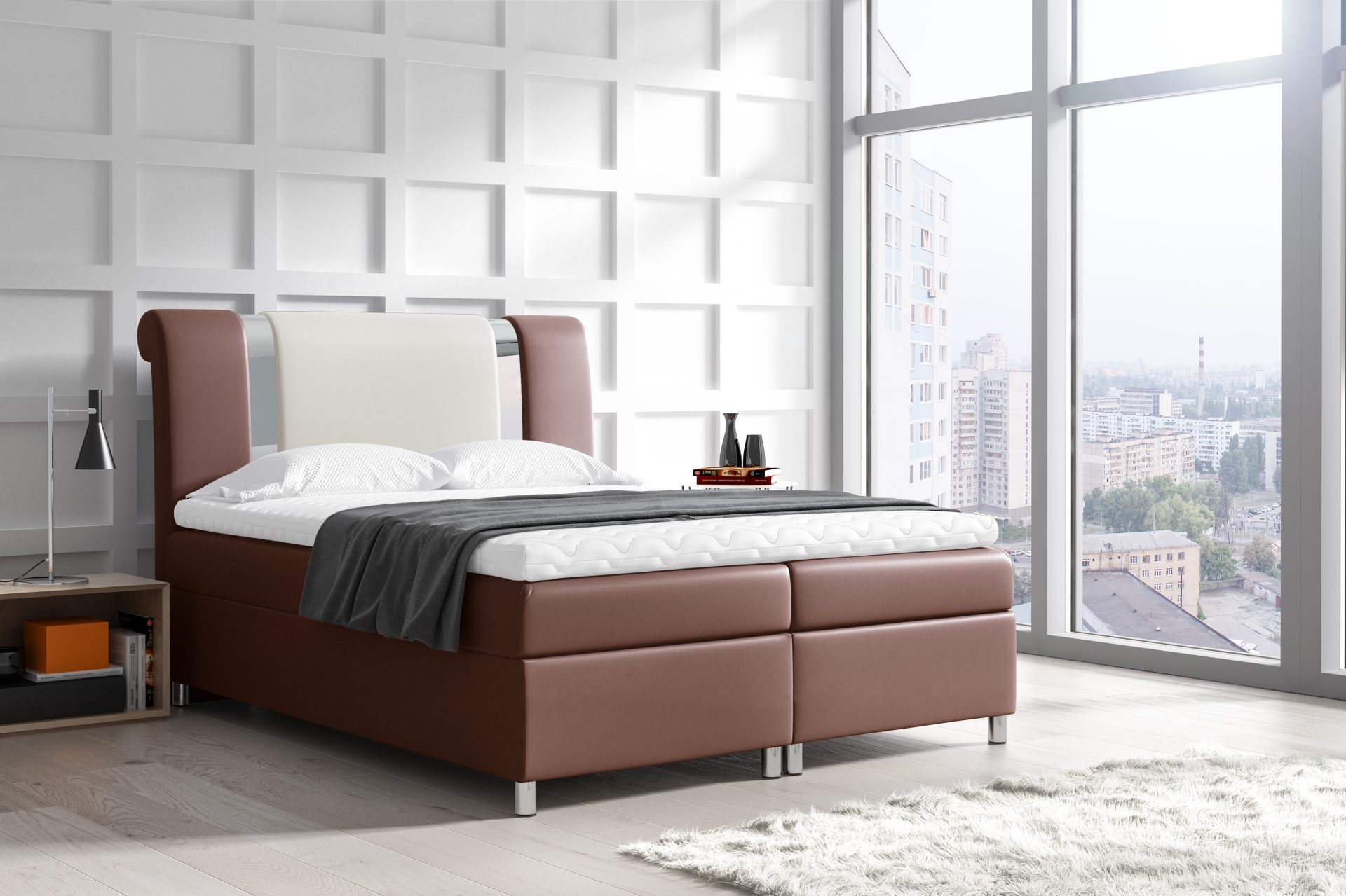 Schokobraun + Beige
